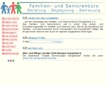Bildschirmfoto der Familien- und Seniorenbüro Gengenbach Webseite